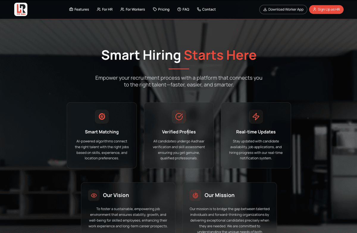 HRSolx Frontend + Backend - Project Preview - Built by Jaskaran Singh