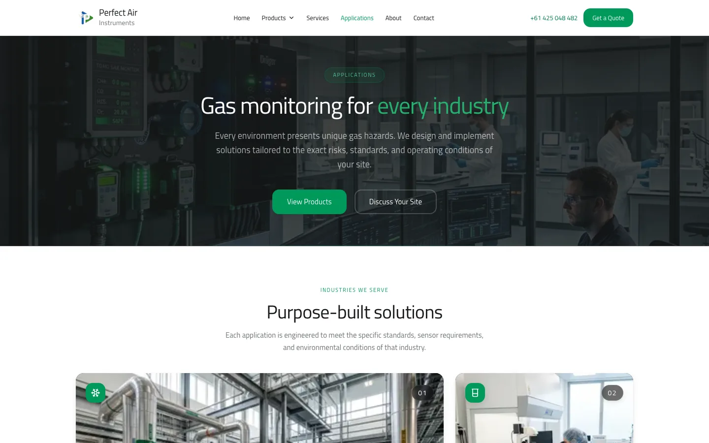 PerfectAir applications page
