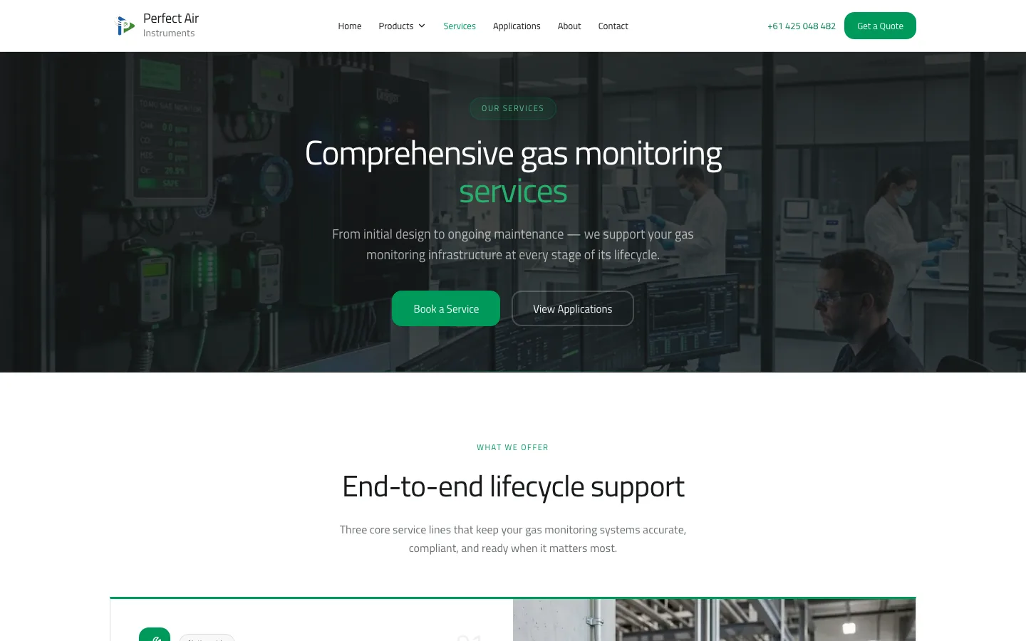 PerfectAir services page
